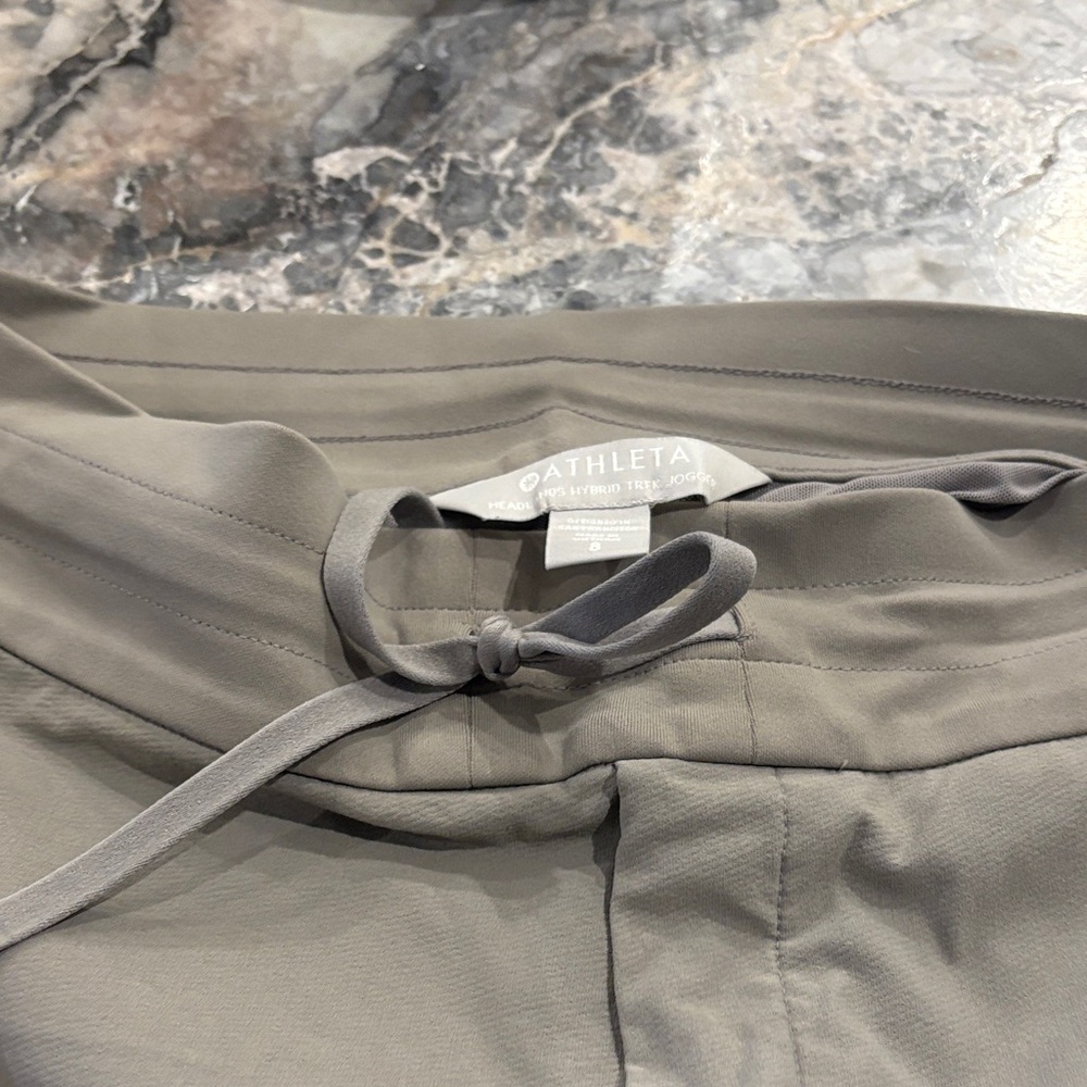 Athleta Light Gray Drawstring Waist Pants